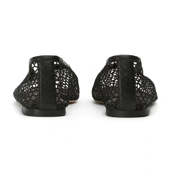 Tony Bianca Black Mesh Ballet flats NIB - Picture 3 of 7